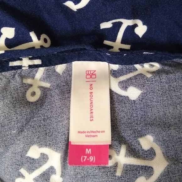 No Bounderies Blue Halter Neckline Sleeveless Rayon Camisole Tank Top Size S - Picture 4 of 7